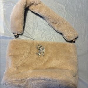 Steve Madden Plush Beige Shoulder Bag